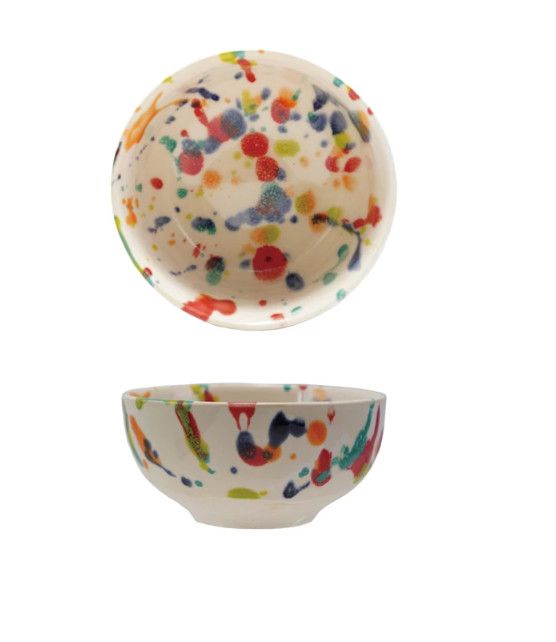 Handmade Stoneware Bowl, Rolled Speckled Finish &amp; Unglazed (Each One Will Vary)
