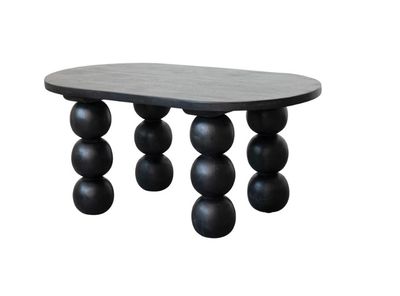 Mango Wood Coffee Table w/ Orb Legs