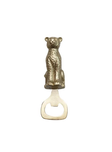 Stainless Steel &amp; Cast Aluminum Leopard Shaped Bottle Opener