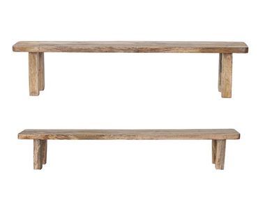 Mango Wood Nesting Pedestals, Natural, Set of 2