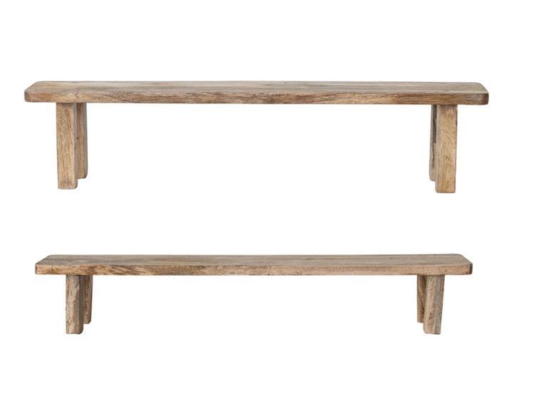 Mango Wood Nesting Pedestals, Natural, Set of 2
