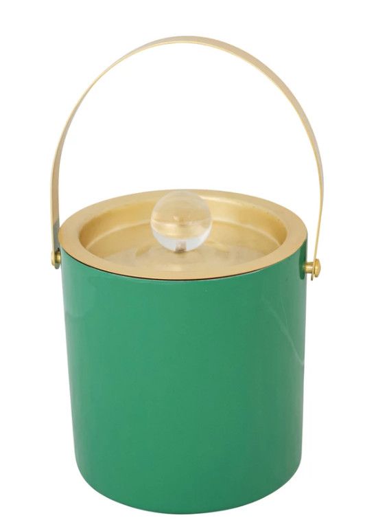 1-1/2 Quart Enameled Stainless Steel Ice Bucket with Lid