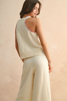 stitch detailed knitted top