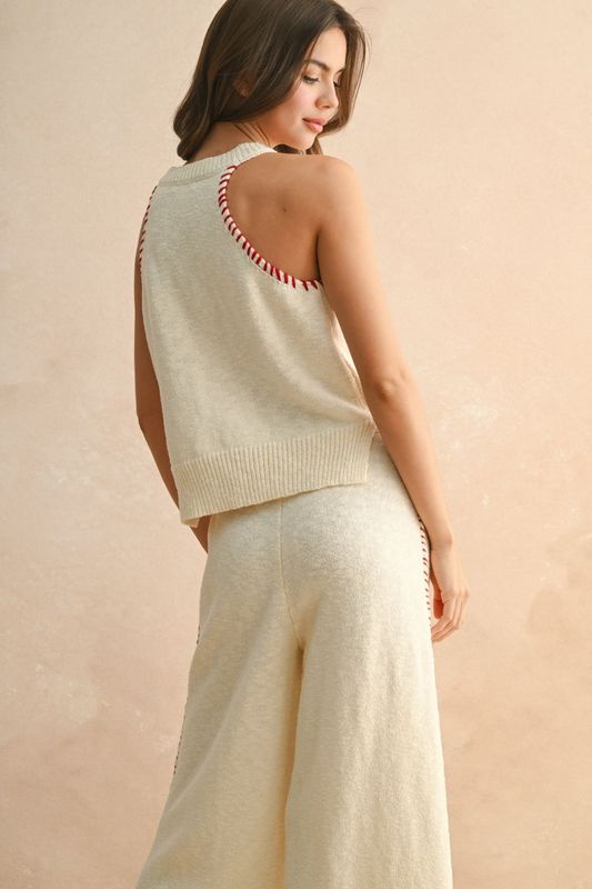 stitch detailed knitted top