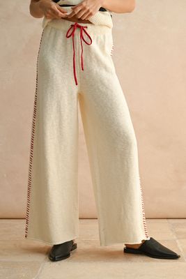 stitch detail knitted pants