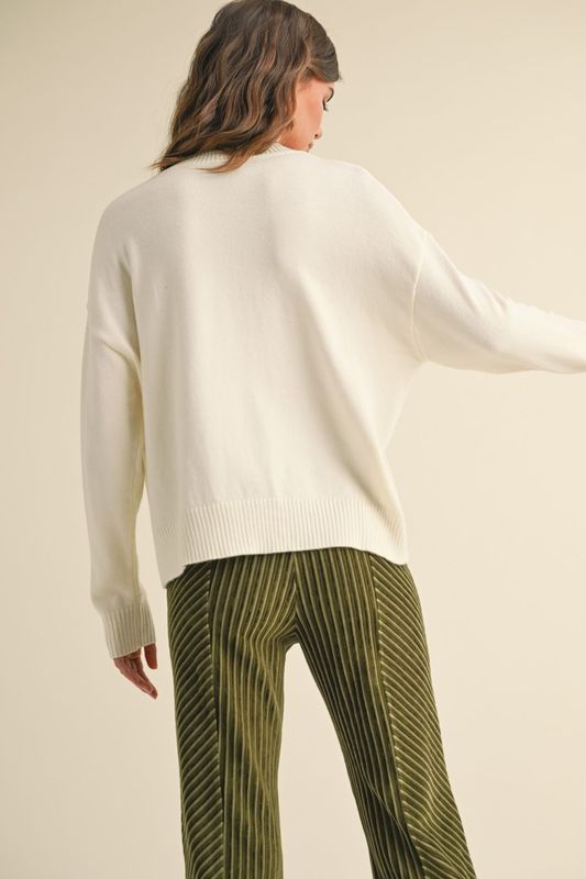 striped pattern sweater top