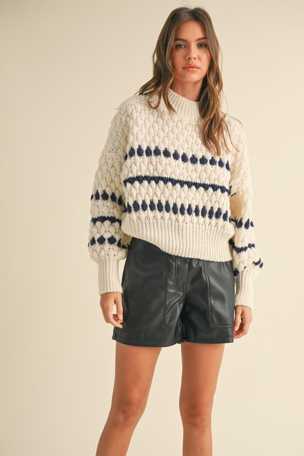 color popped sweater top