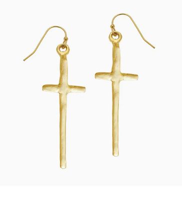 Tall Cross Earrings