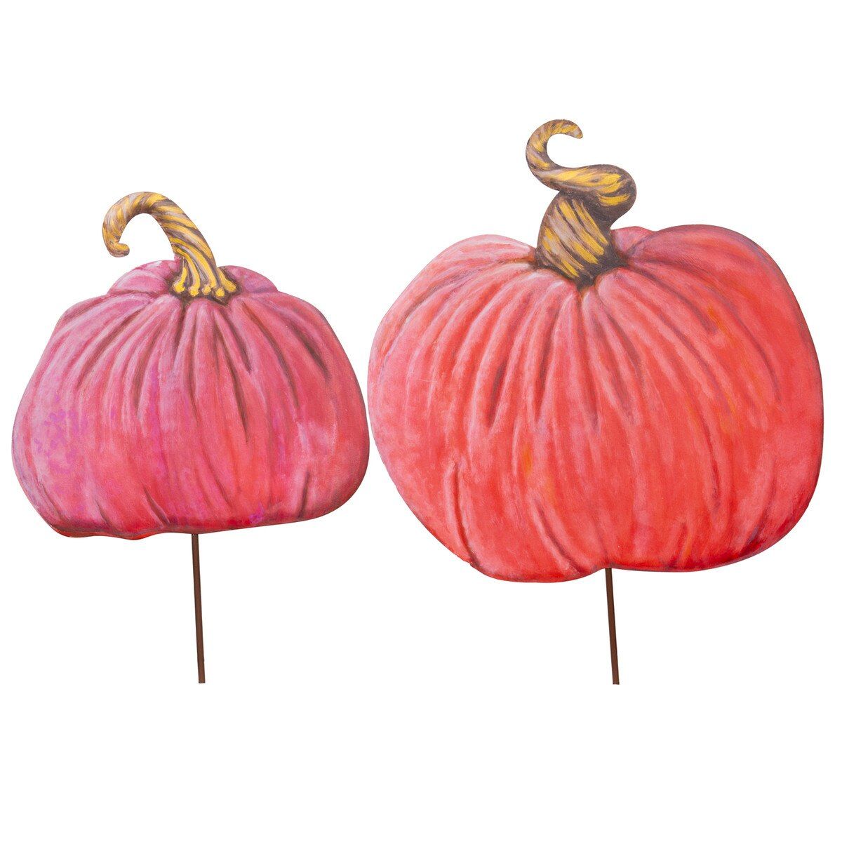 Velvet Pumpkins Large - Set of 2