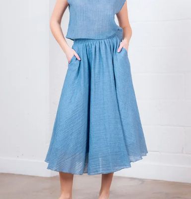Maxi woven skirt