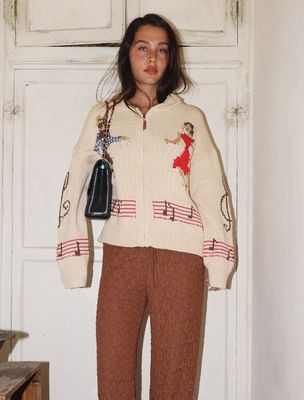 Dancing Couple Zip Up Sweater
