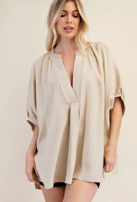 V-Neck Oversized Shirt