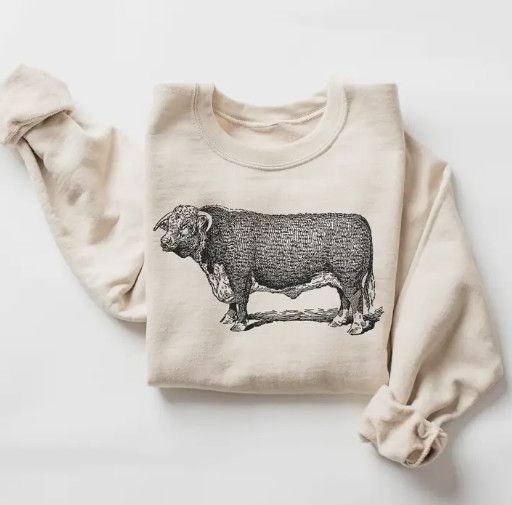 The Old School Hereford Sweatshirt, Size: S, Color: oatmeal