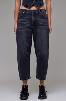 Stretch Cropped Barrel Jean