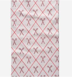Festive Candy Canes Tea Towel