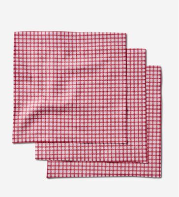 Fireside Plaid Red Dishcloth Set