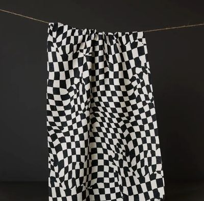 Glitchy Check Tea Towel