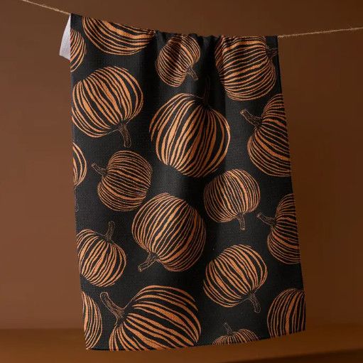 Pumpkin Noir Tea Towel