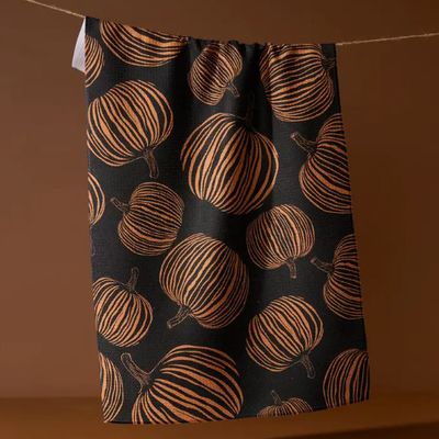 Pumpkin Noir Tea Towel