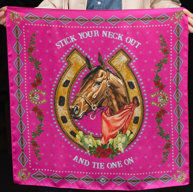 Hold Your Horses- Hot Pink/ Shorty 26&quot;x26&quot;