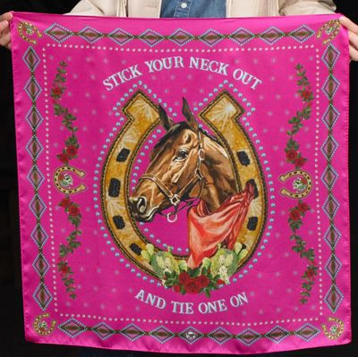 Hold Your Horses- Hot Pink/ Shorty 26&quot;x26&quot;