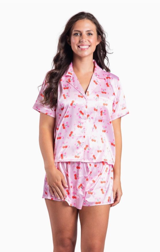 Sweetie Pajama Short Set, Color: pink, Size: S