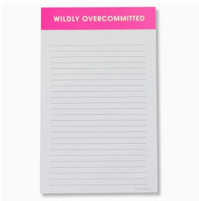 Wildly Overcommitted - Lined Notepad - Bright Pink