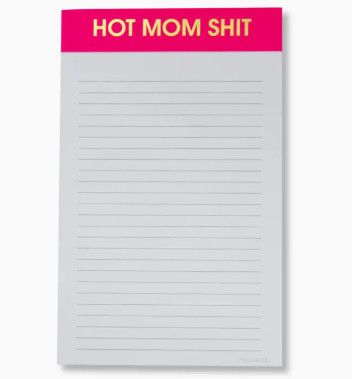 Hot Mom Shit - Lined Notepad - Hot Pink