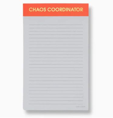 Chaos Coordinator - Lined Notepad - Neon Orange