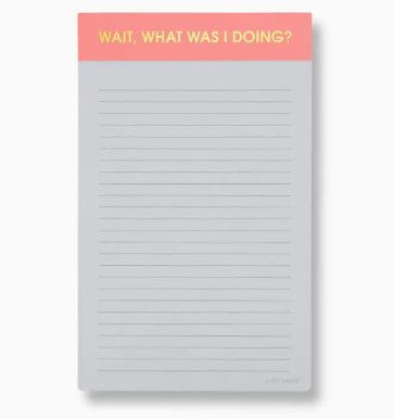 Wait, What Was I Doing? - Lined Notepad - Coral Pink