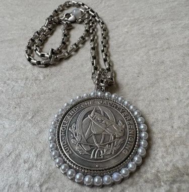 Pearl-Edge Heritage Medallion Necklace Pearl-Edge Heritage Medallion Necklace