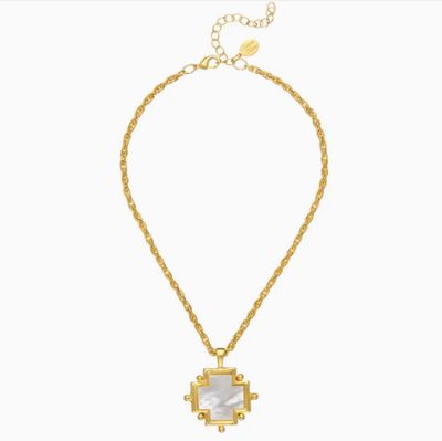 Mother of Pearl Cross Necklace