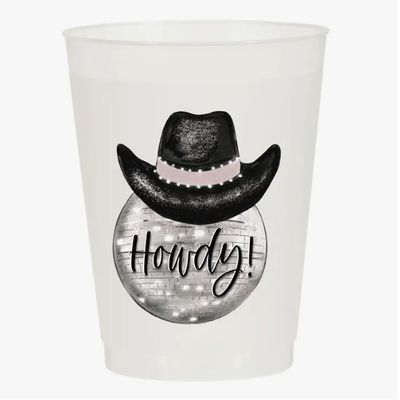 Howdy Disco Ball Frosted Cup Set-Rodeo (6)