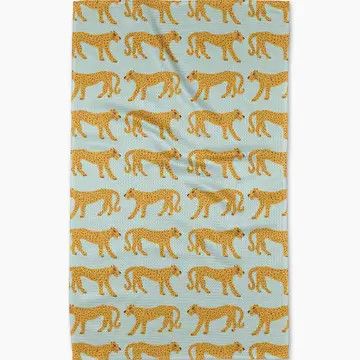Walking Cheetah Tea Towel