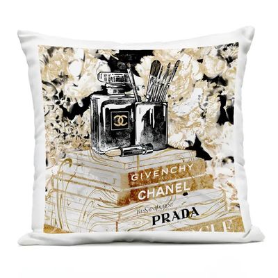Glam Designer Books Printed Outdoor Pillow - 18x18 Glam Designer Books Printed Outdoor Pillow - 18x18