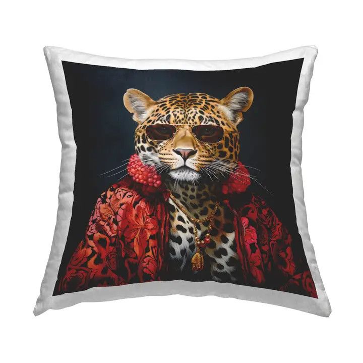 Stylish Leopard Fashion Printed Pillow - 18x18