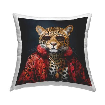 Stylish Leopard Fashion Printed Pillow - 18x18 Stylish Leopard Fashion Printed Pillow - 18x18