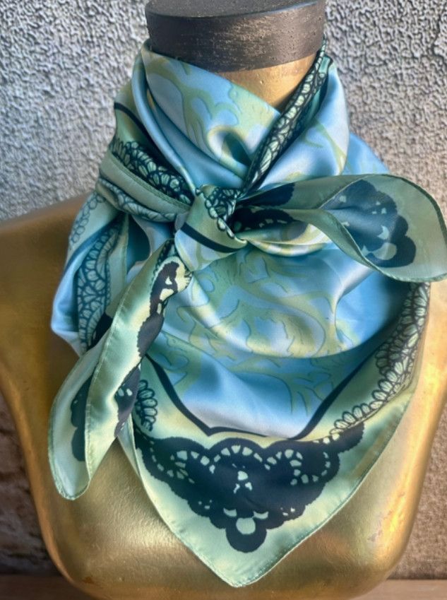 Turquoise Antlers and Lace Wild Rag