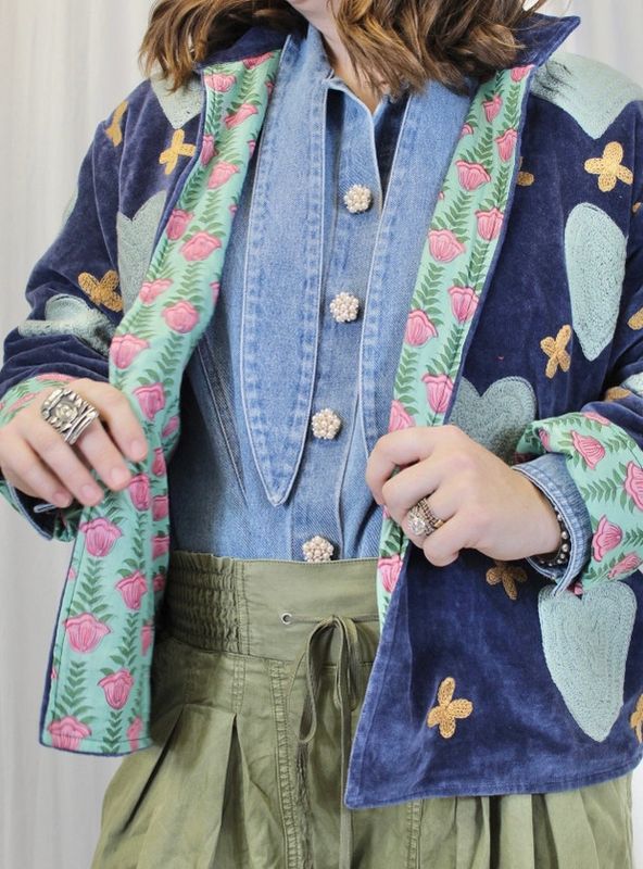 The Midnight Wildflower Velvet Jacket The Midnight Wildflower Velvet Jacket