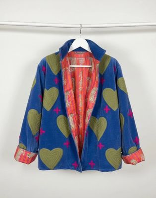 Heart and Cross Velvet Jacket