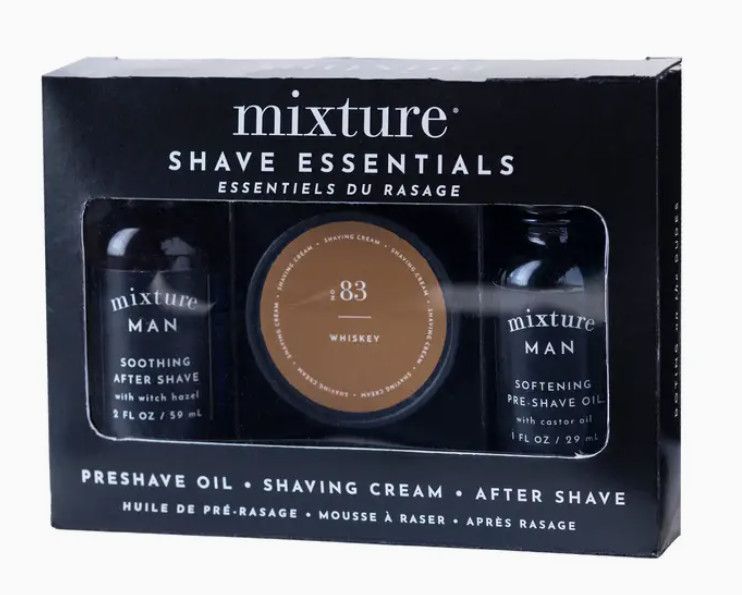 Mixture Man Shave Essentials Gift Set- Sandalwood &amp; Amber