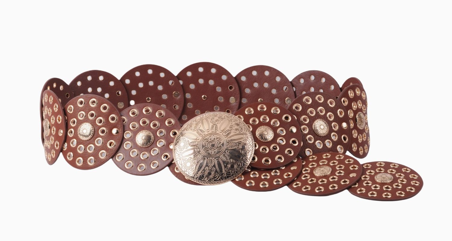 Wide Western Disc Belt with Grommets