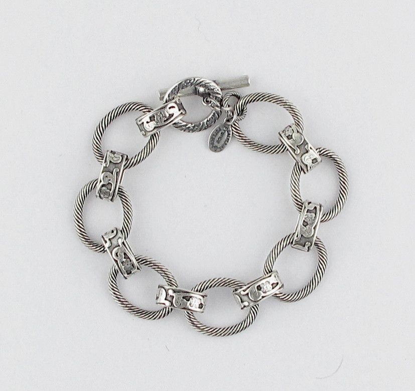 Victorian Scroll Silver Bracelet