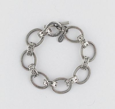 Victorian Scroll Silver Bracelet