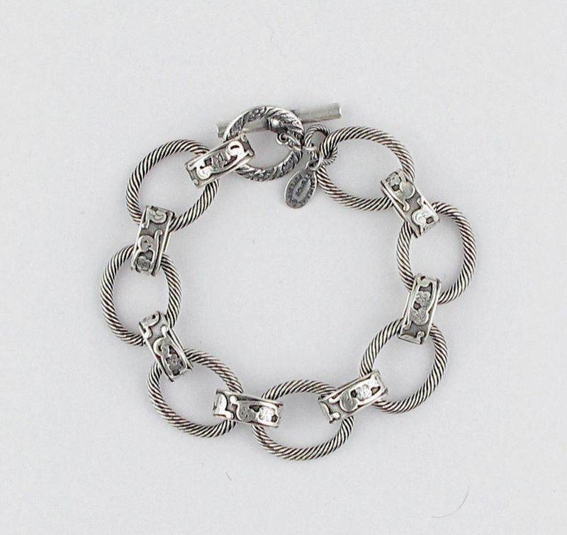 Victorian Scroll Silver Bracelet