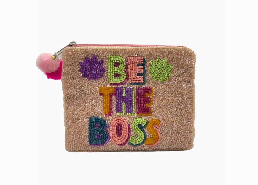 Be the Boss Beaded Coin Pouch