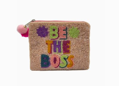 Be the Boss Beaded Coin Pouch