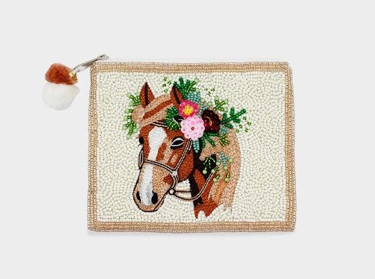 Horse Beaded Pouch