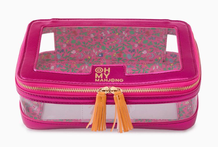 Metallic Pink Tile Storage Bag