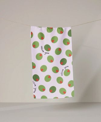 Olive You Bar Towel